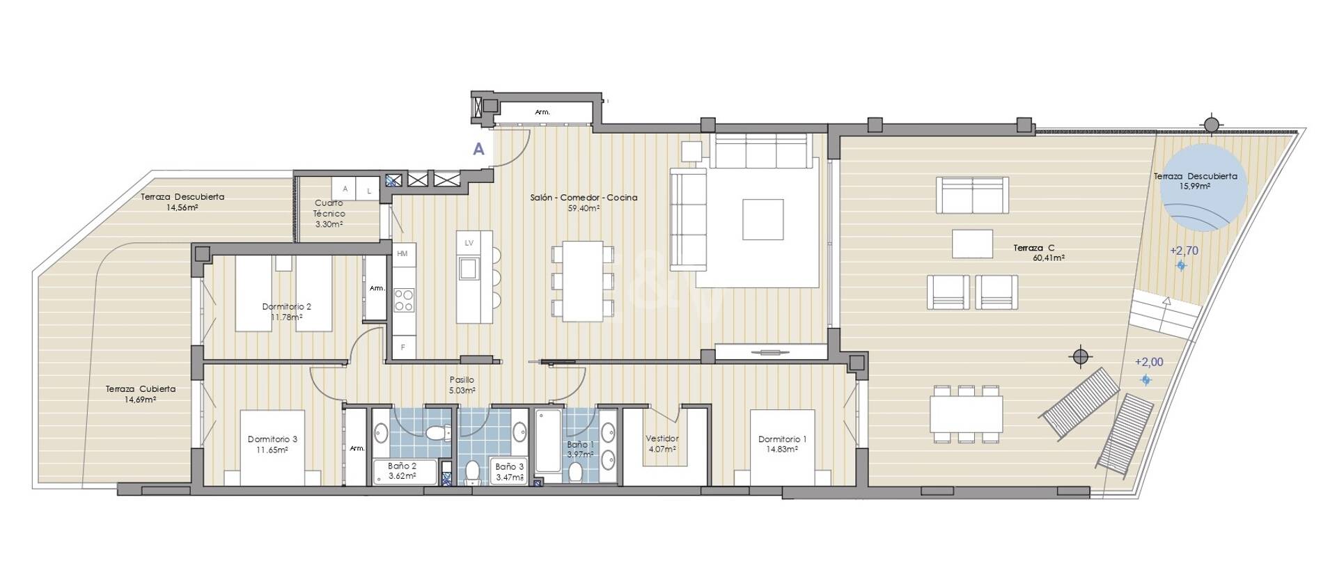 Aruna, Appartements de luxe modernes dans un complexe prestigieux à Cabopino