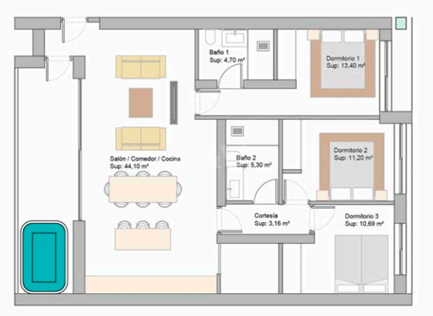 Appartement élégant avec piscines intérieures et extérieures, spa et salle de gym