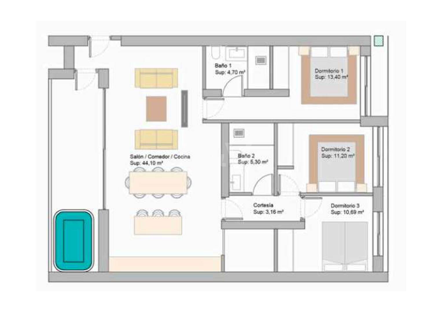 Stylish Penthouse med fantastiska bekvämligheter
