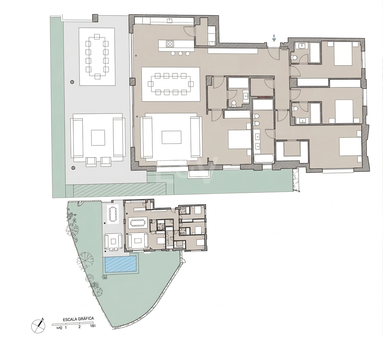 Élégant appartement avec jardin et piscine privée dans un complexe résidentiel haut de gamme