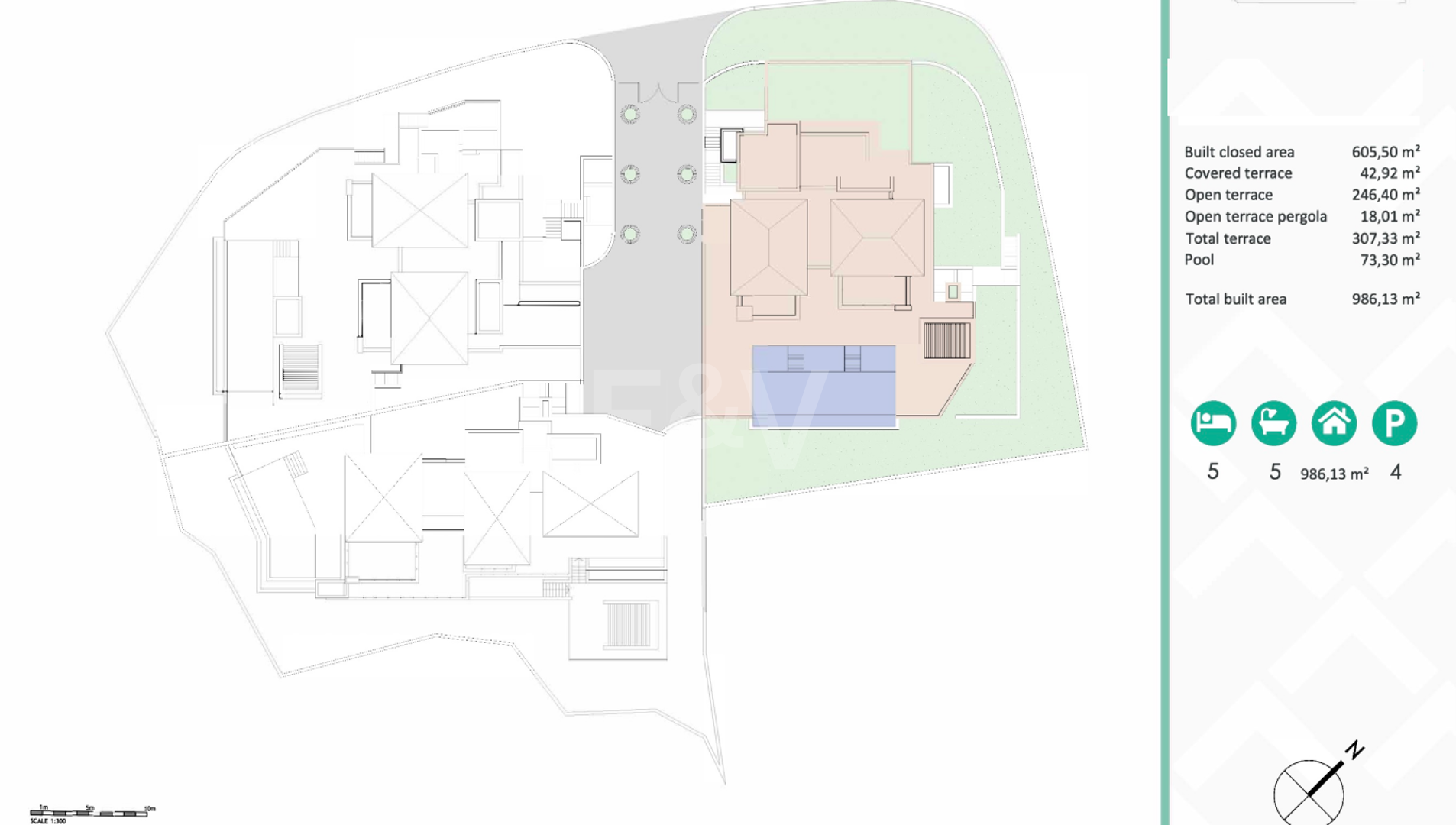 Samtida Elegant Villa med panoramautsikt i La Quinta