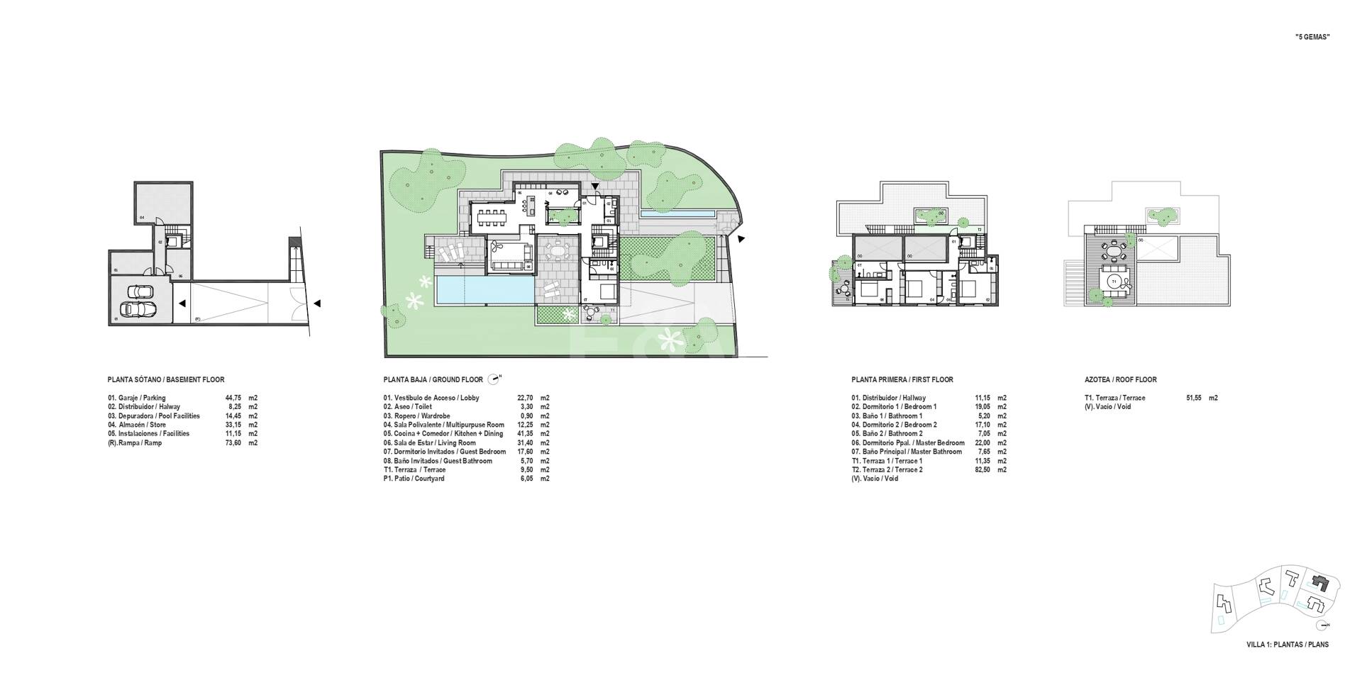 New Modern Villa with Golf and Sea Views