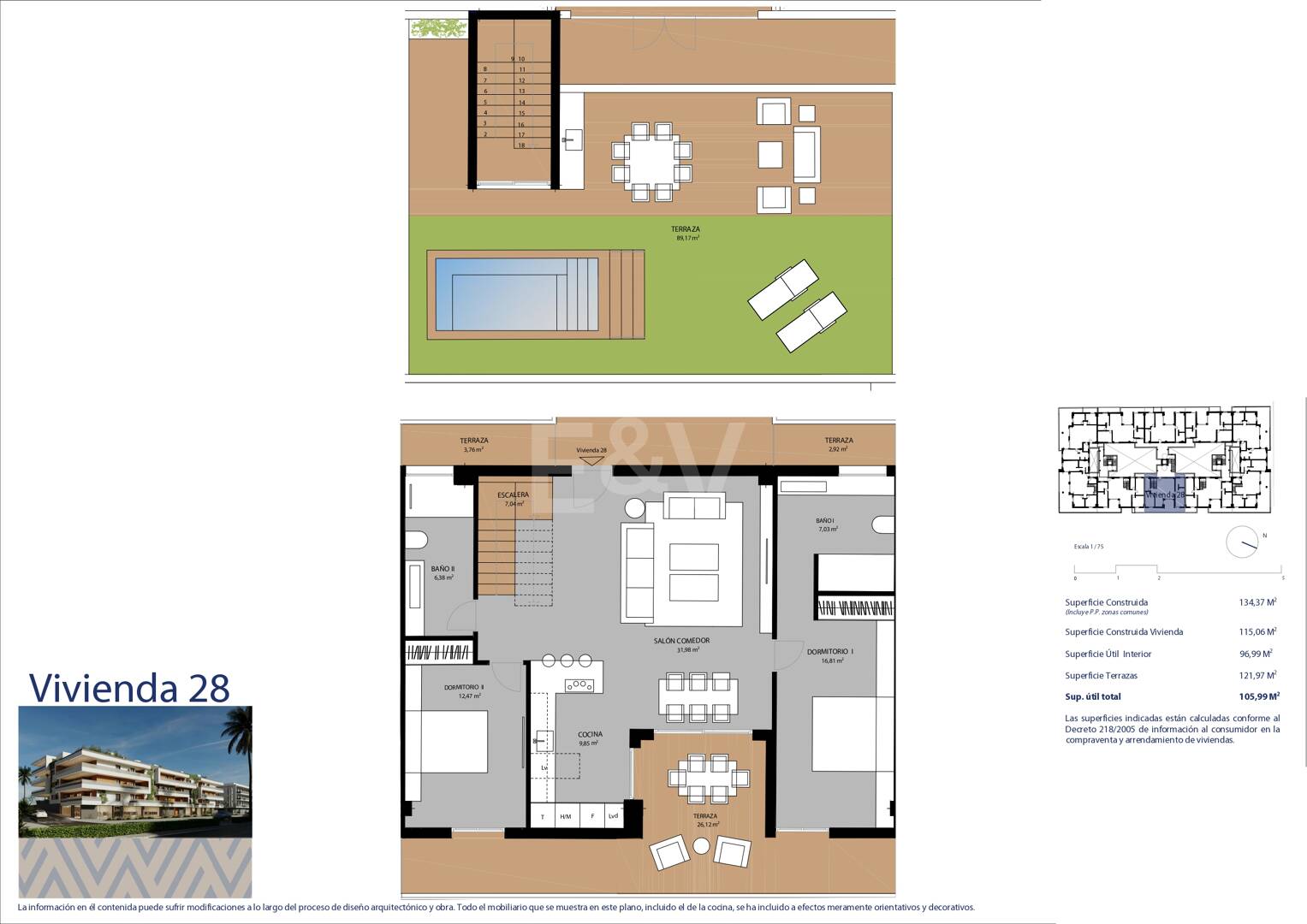 Bedroom Residence i San Pedro de Alcantara City Center med privat poolterrass