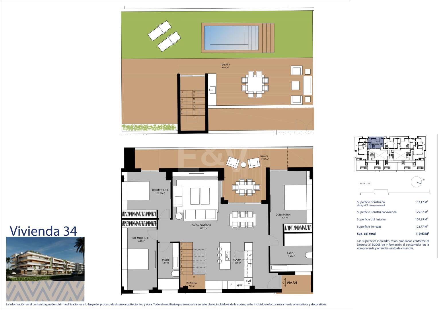 Bedroom Residence i San Pedro de Alcantara City Center med privat poolterrass