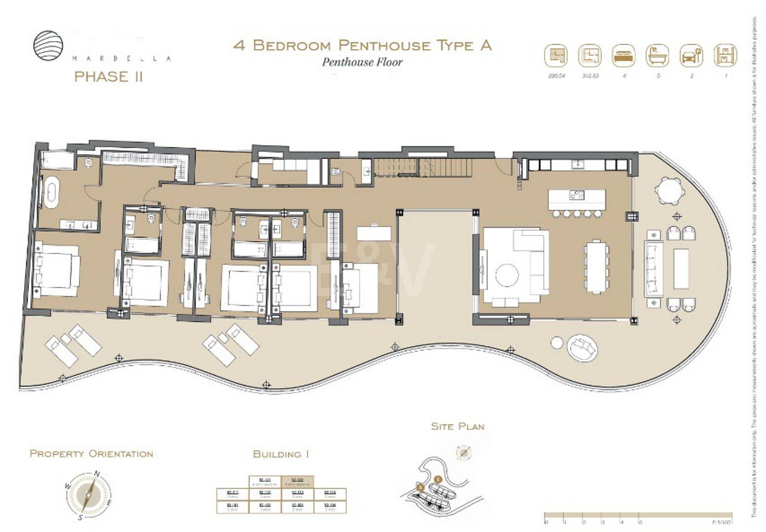 Spektakulär lyx Penthouse på 600 m2 i en 5-stjärniga gemenskap