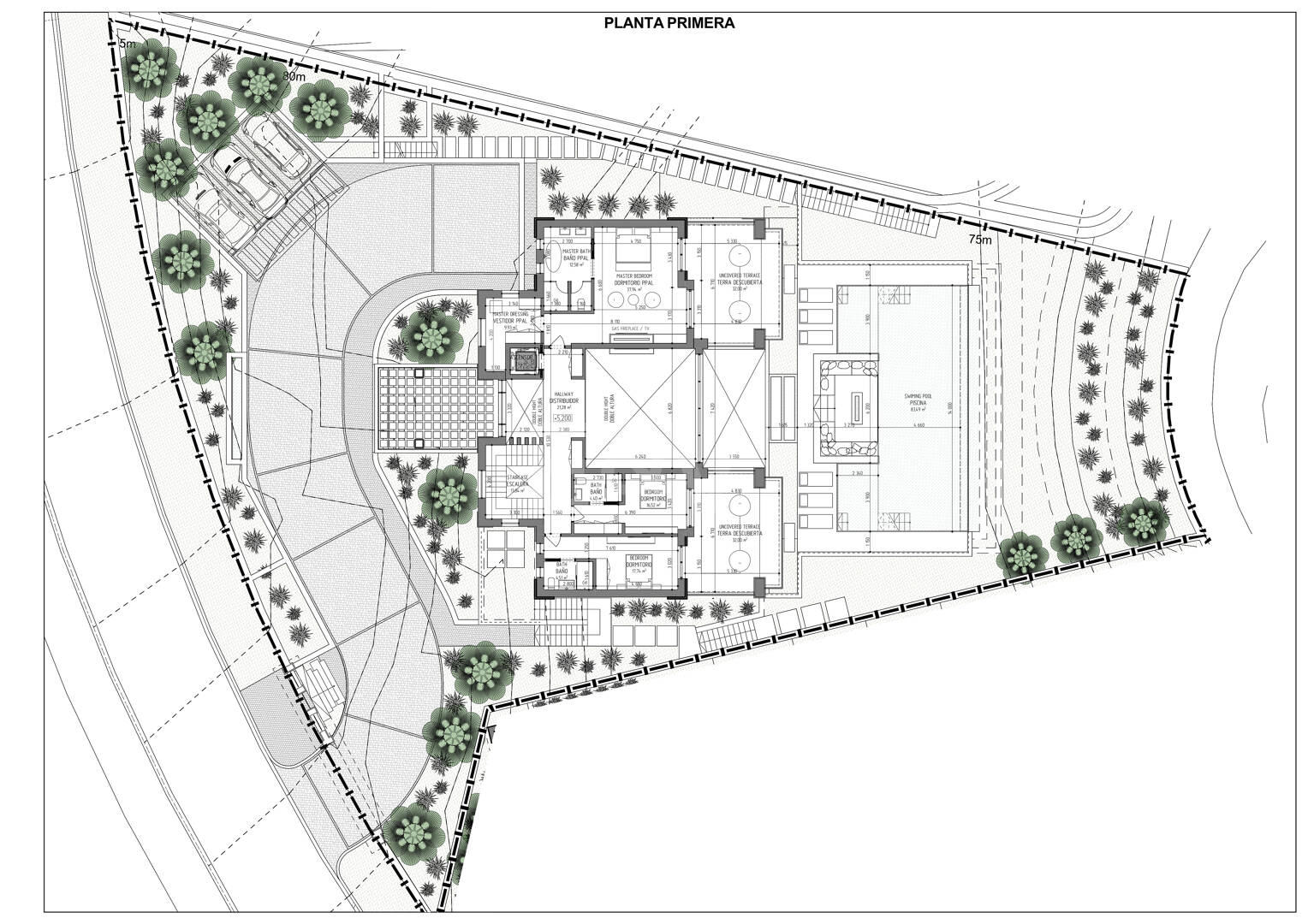 Front Line Golf Plot w Gated Community Los Flamingos Golf