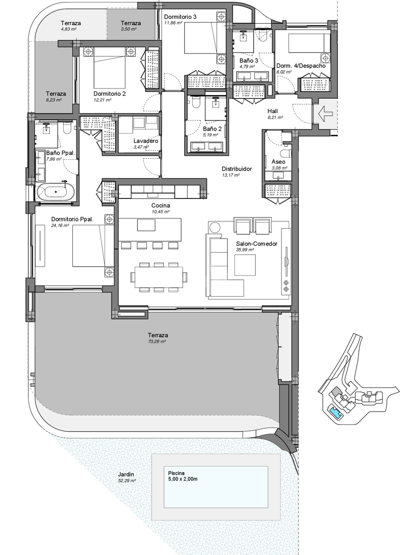 La Quinta, Oasis Exclusivo en Planta Baja con Piscina Privada.