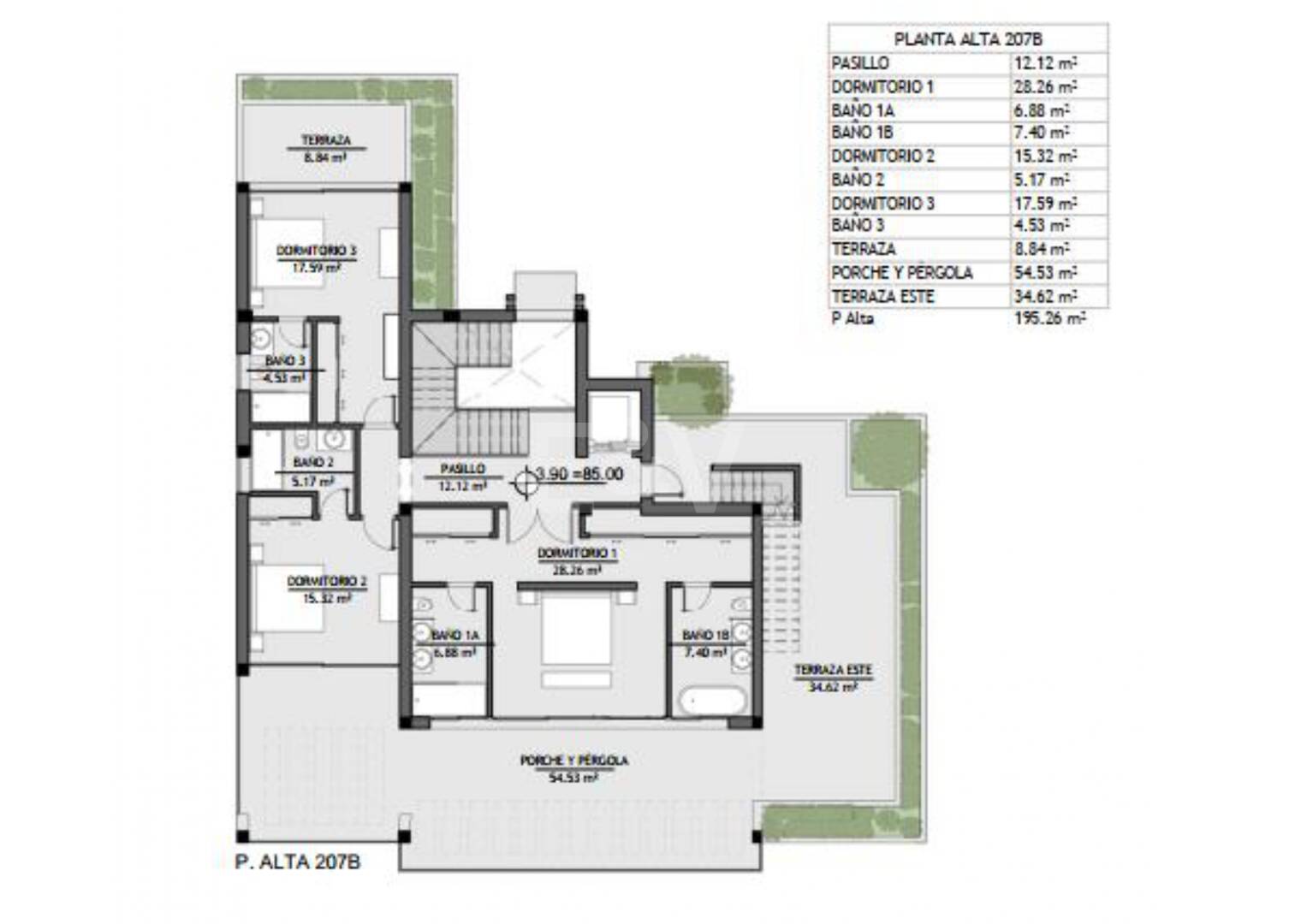 Neu gebaute Villa gerade fertiggestellt