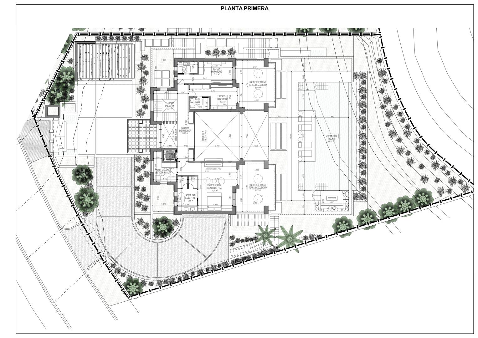 Projet de Villa Designer au golf Los Flamingos avec une position de golf de première ligne élevée