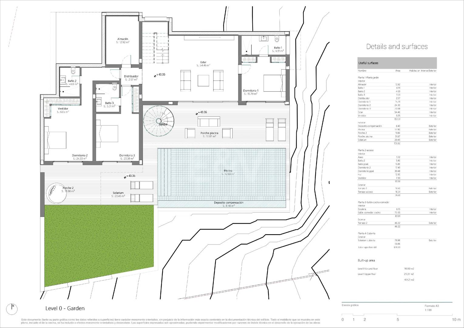 Villa contemporánea sobre plano con piscina privada y vistas panorámicas