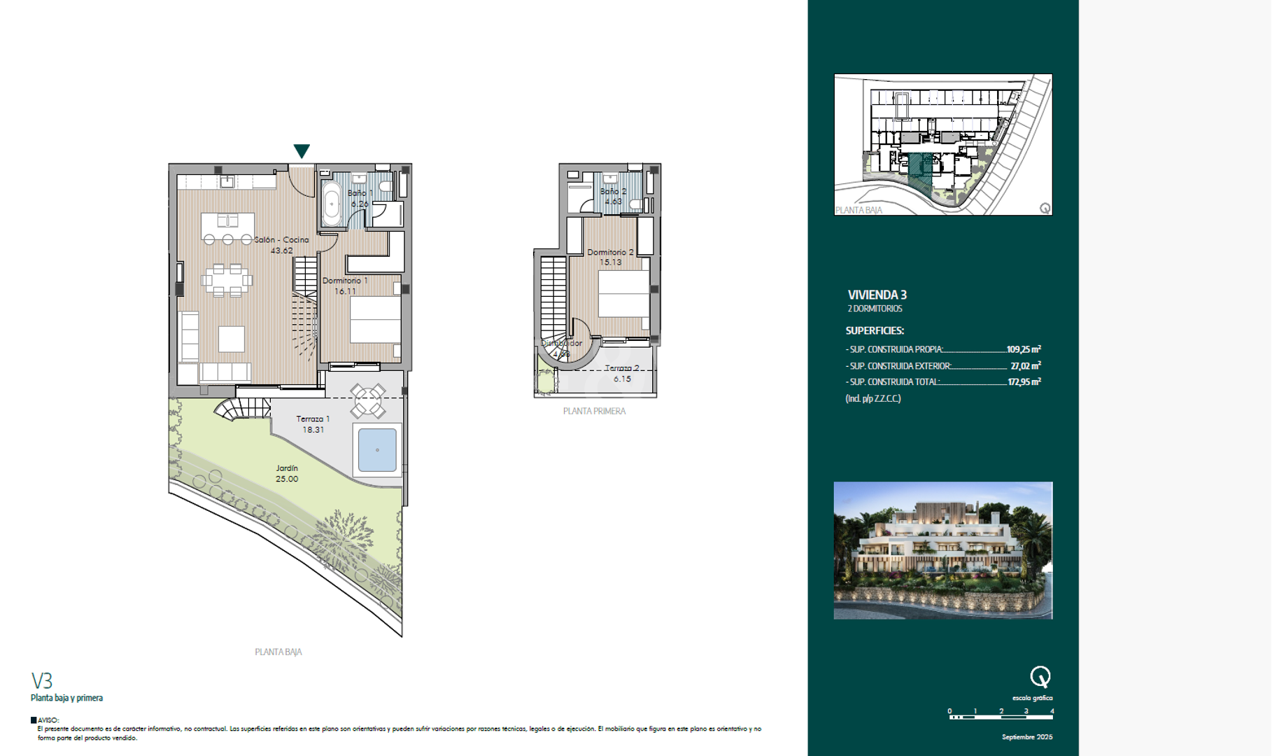 Exklusive Maisonette-Wohnung mit privatem Garten und Pool in Rio Real