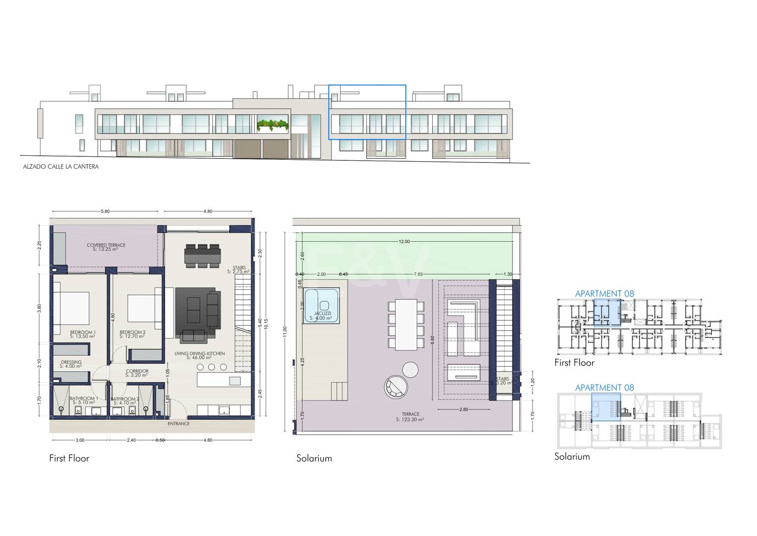 Penthouse contemporain avec toit privé et jacuzzi à San Pedro Playa
