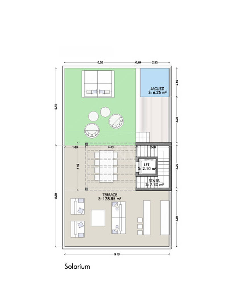 Nouvelle maison semi-détachée avec terrasse sur le toit et bien-être
