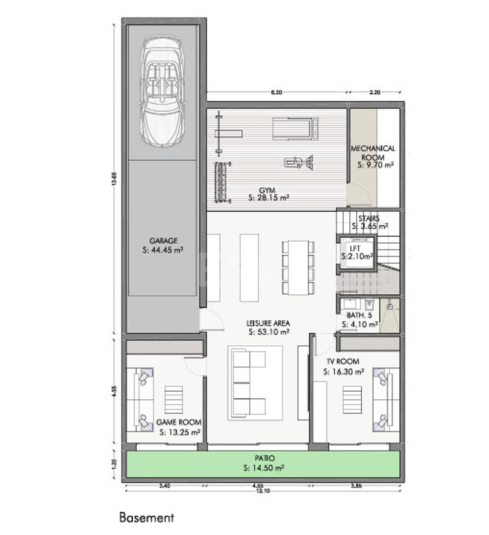 Nouvelle maison semi-détachée avec terrasse sur le toit et bien-être