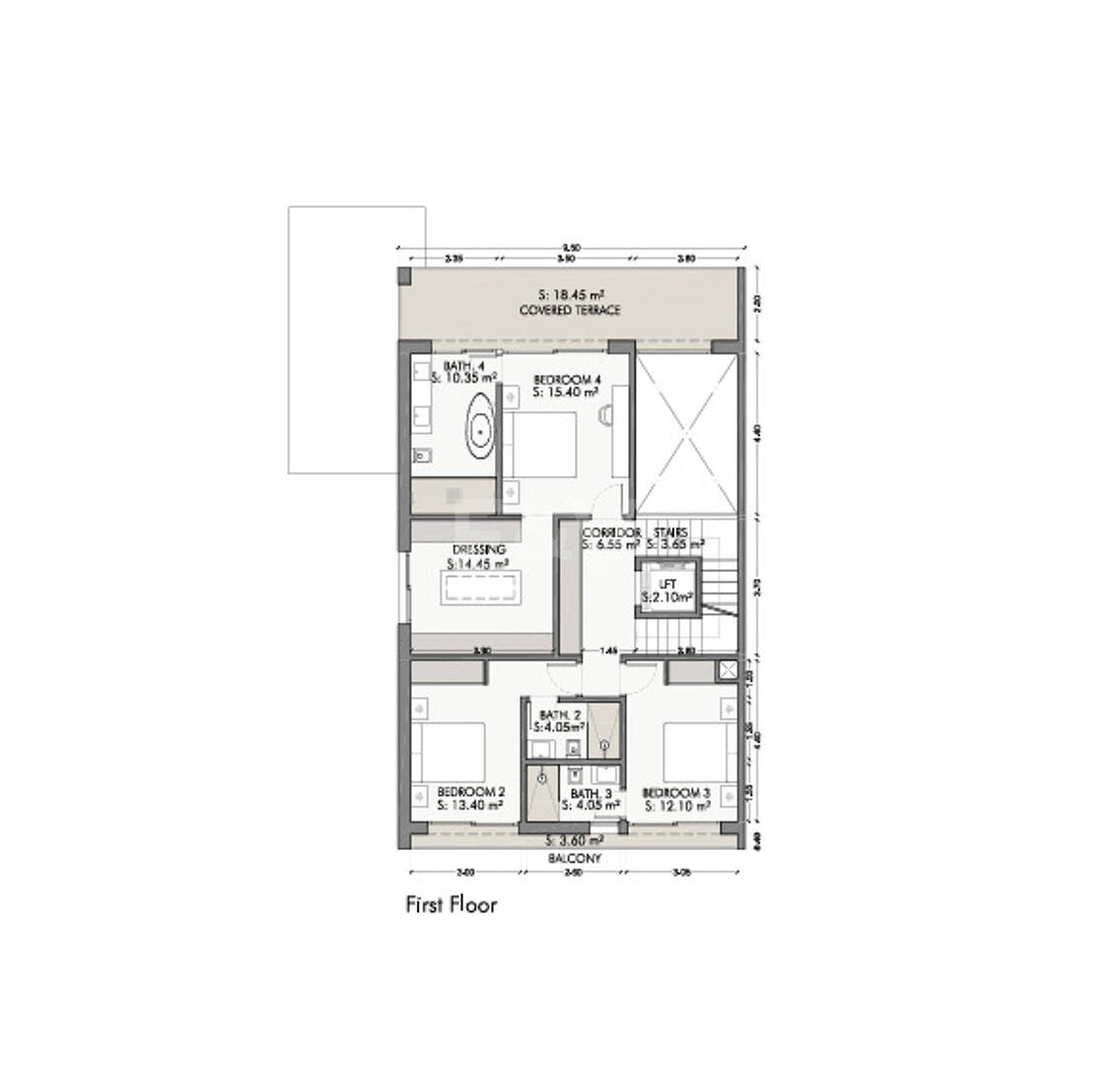 Nouvelle maison semi-détachée avec terrasse sur le toit et bien-être