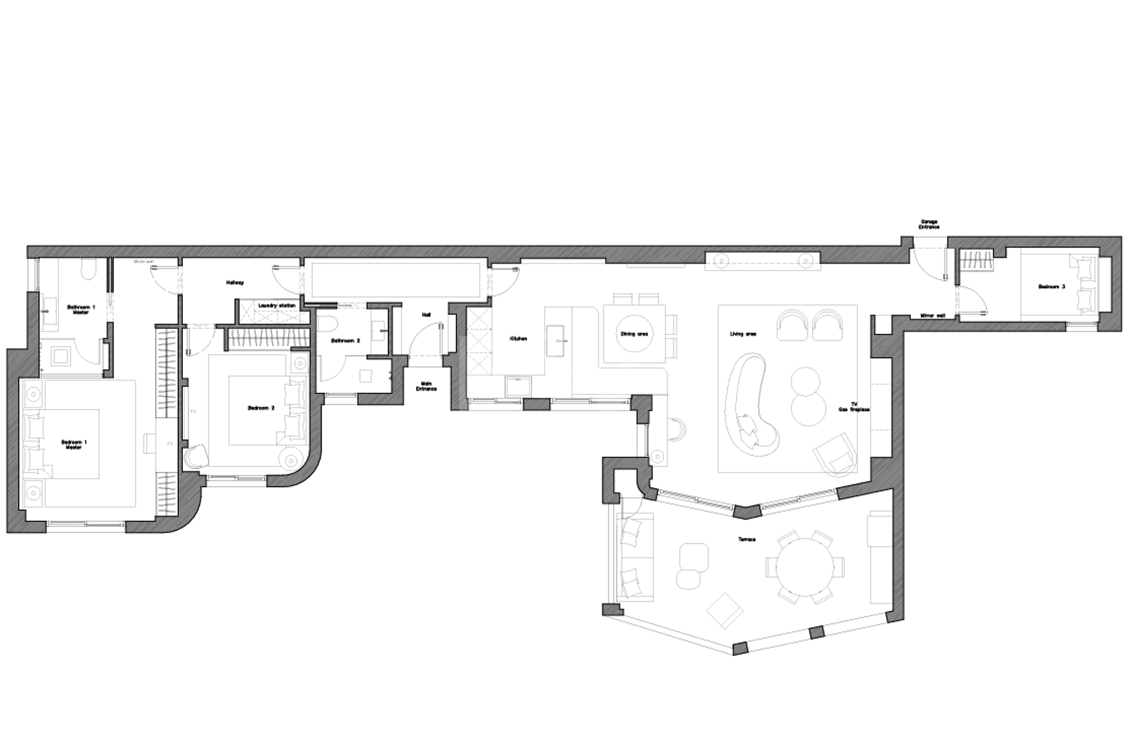 Appartement de jardin impeccable dans un Golden Prime Réglage des milles