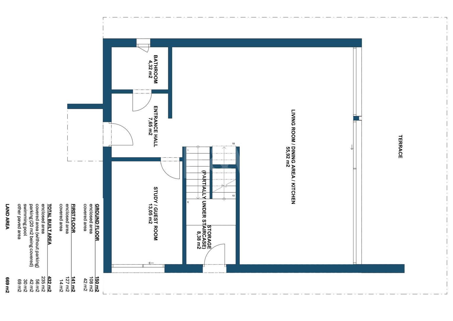 Tranquil Luxury Villa Projekt av stranden med smarta hemfunktioner