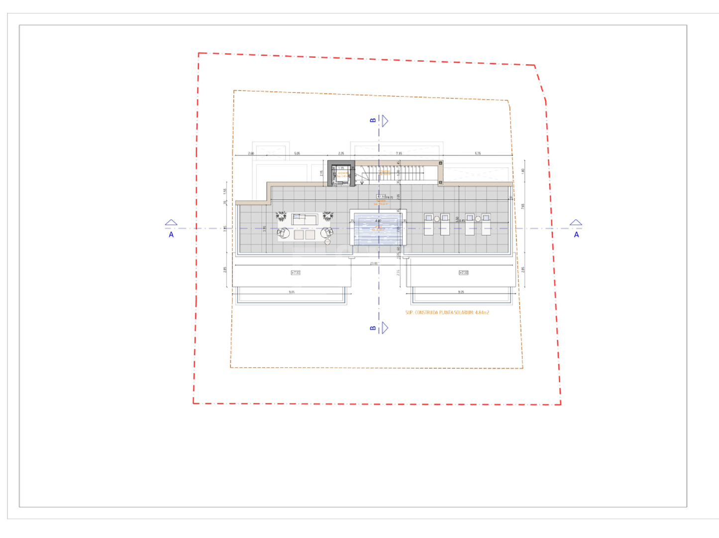 Grundstück, Projekt & Baugenehmigung für den Bau einer modernen Villa am Strand