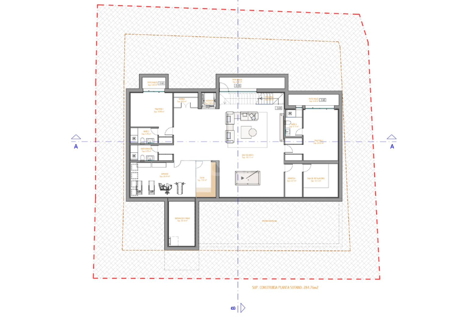Grundstück, Projekt & Baugenehmigung für den Bau einer modernen Villa am Strand