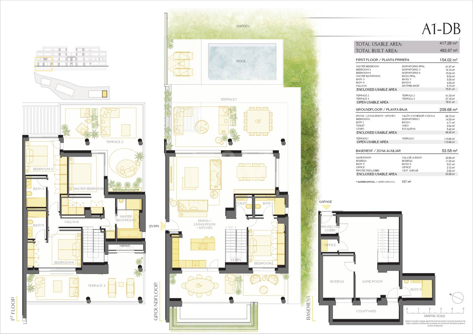 Villa- Style Triplex z prywatnym ogrodem i widokiem na morze Marbella 's Golden Mile