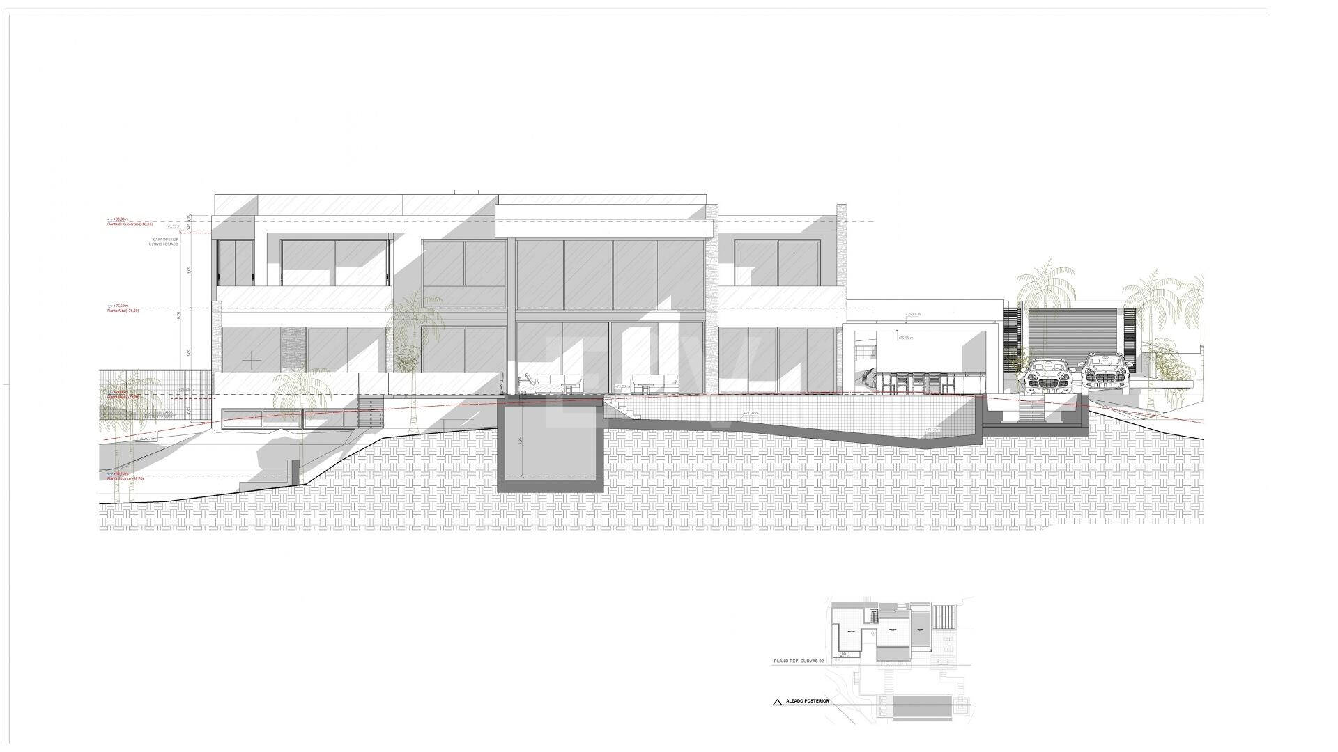 Projekt för nybyggd villa med panoramautsikt över havet i Hacienda Las Chapas, garanterad licens