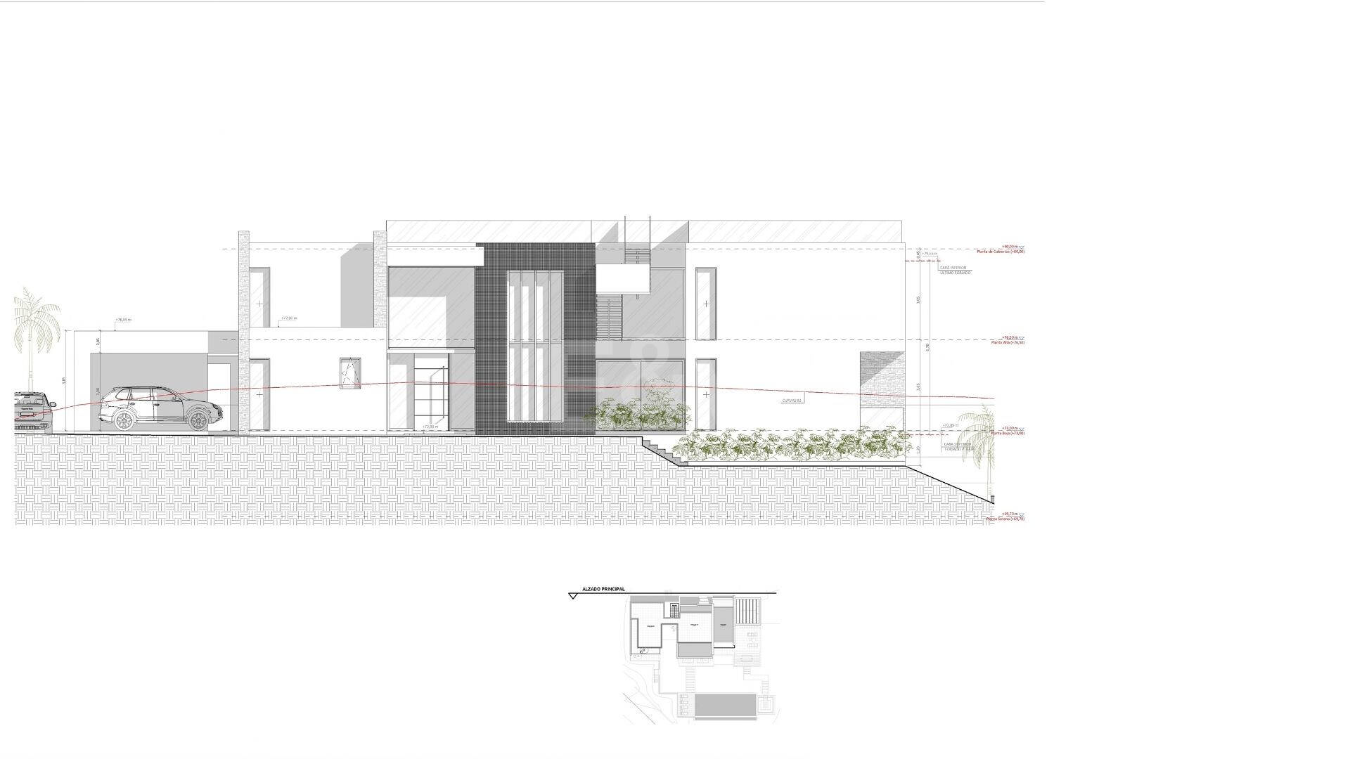 Projekt för nybyggd villa med panoramautsikt över havet i Hacienda Las Chapas, garanterad licens