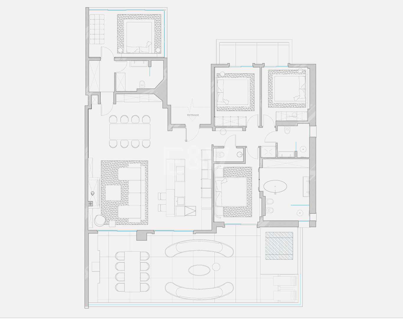 Luxuriöses Penthouse mit Panoramablick auf das Meer in Sierra Blanca