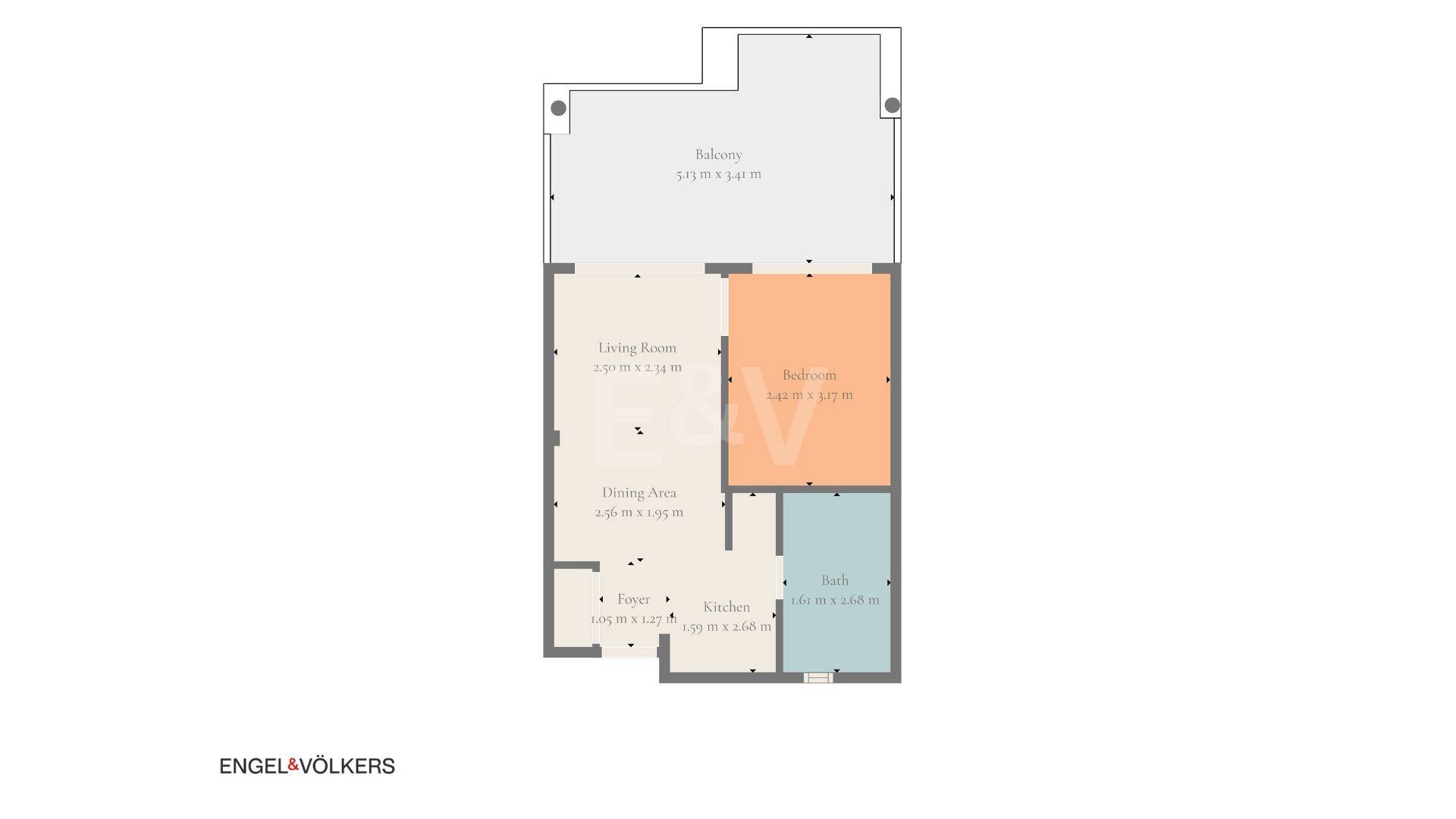 Kompakte Wohnung am Meer