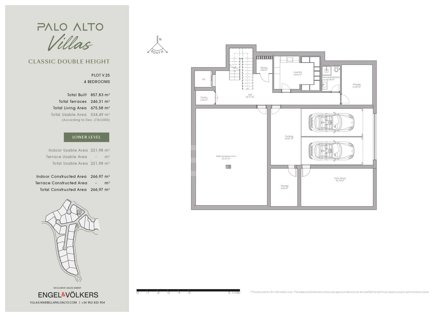Villa con salón de doble altura y vistas panorámicas al mar en Palo Alto