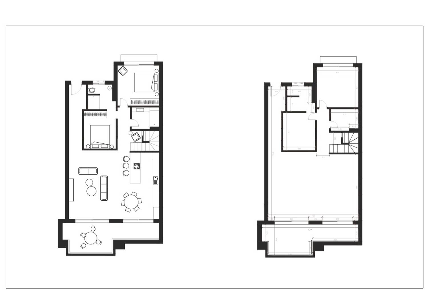 Luksusowy dwupoziomowy penthouse z ekspansywnym tarasem, prywatnym solarium i widokiem na morze panoramiczne
