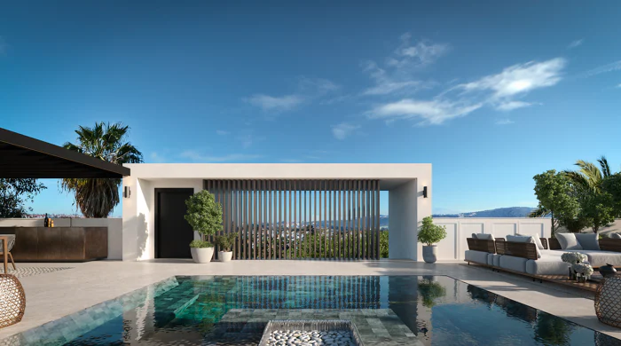 Blume, an exclusive boutique collection of 3 contemporary villas just steps from the beach, in one of Marbella’s most prestigious residential areas.