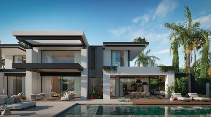 Blume, an exclusive boutique collection of 3 contemporary villas just steps from the beach, in one of Marbella’s most prestigious residential areas.