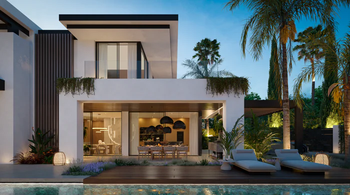Blume, an exclusive boutique collection of 3 contemporary villas just steps from the beach, in one of Marbella’s most prestigious residential areas.