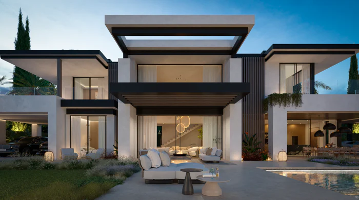 Blume, an exclusive boutique collection of 3 contemporary villas just steps from the beach, in one of Marbella’s most prestigious residential areas.