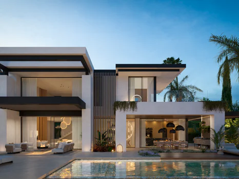 Blume, an exclusive boutique collection of 3 contemporary villas just steps from the beach, in one of Marbella’s most prestigious residential areas.