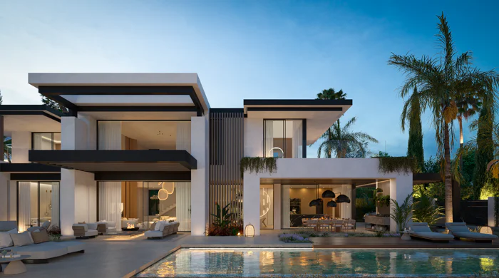 Blume, an exclusive boutique collection of 3 contemporary villas just steps from the beach, in one of Marbella’s most prestigious residential areas.