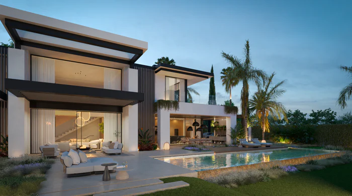 Blume, an exclusive boutique collection of 3 contemporary villas just steps from the beach, in one of Marbella’s most prestigious residential areas.