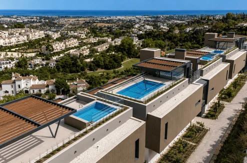 Fantastic complex of 3 and 4 bedroom apartments with panoramic sea views over the Golf Valley
