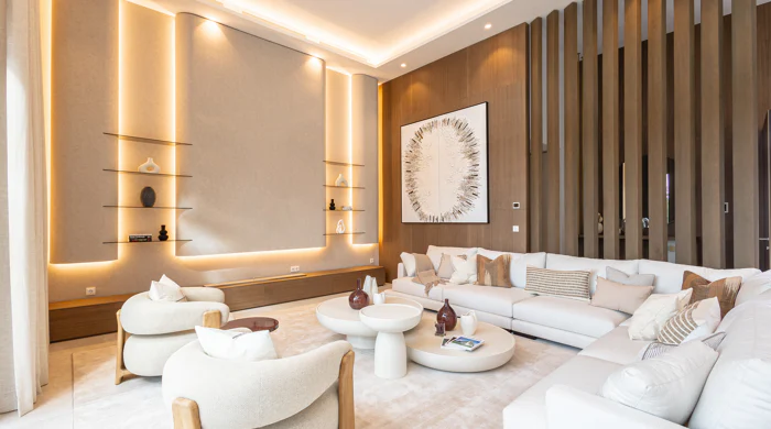 Three unique villas built on one level