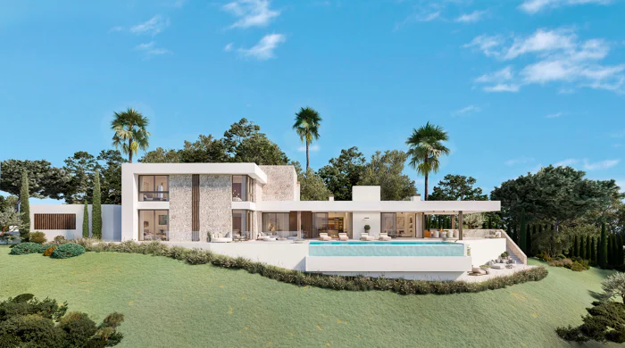 AVAILABLE FOR SALE - La Reserva de la Cala Golf: New build contemporary villas & plots with sea views for sale in Mijas Costa