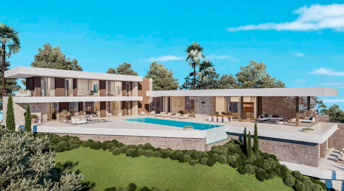 AVAILABLE FOR SALE - La Reserva de la Cala Golf: New build contemporary villas & plots with sea views for sale in Mijas Costa
