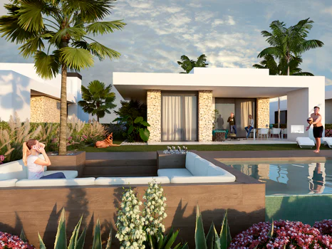 Villas Mustique and Aruba, exclusive homes next to the golf course at La Finca Resort