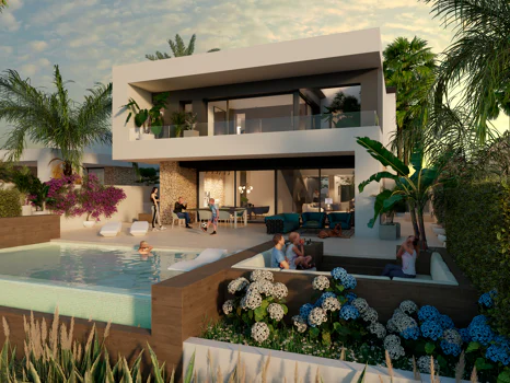 Villas Mustique and Aruba, exclusive homes next to the golf course at La Finca Resort