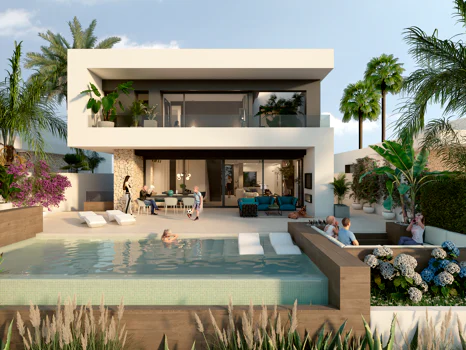 Villas Mustique and Aruba, exclusive homes next to the golf course at La Finca Resort