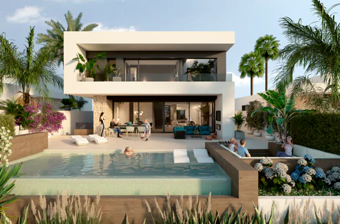 Villas Mustique and Aruba, exclusive homes next to the golf course at La Finca Resort