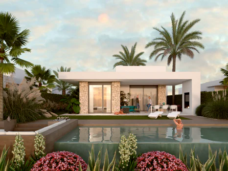 Villas Mustique and Aruba, exclusive homes next to the golf course at La Finca Resort