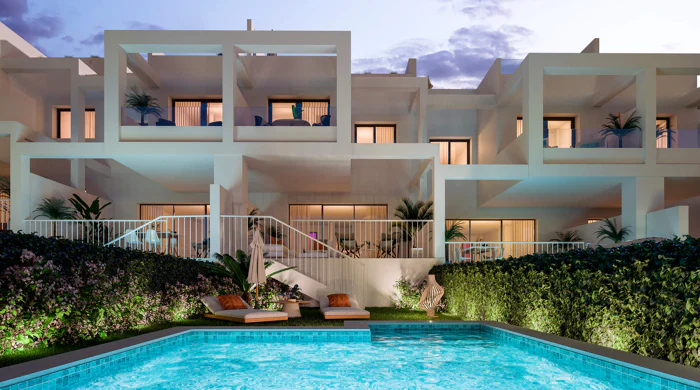 Golden View II, contemporary style townhouses in Manilva