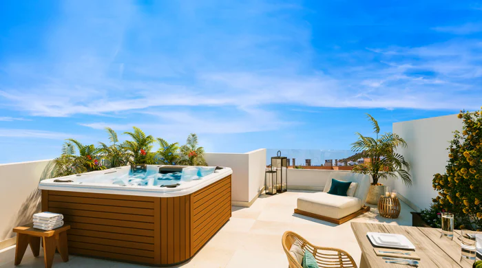 Golden View II, contemporary style townhouses in Manilva