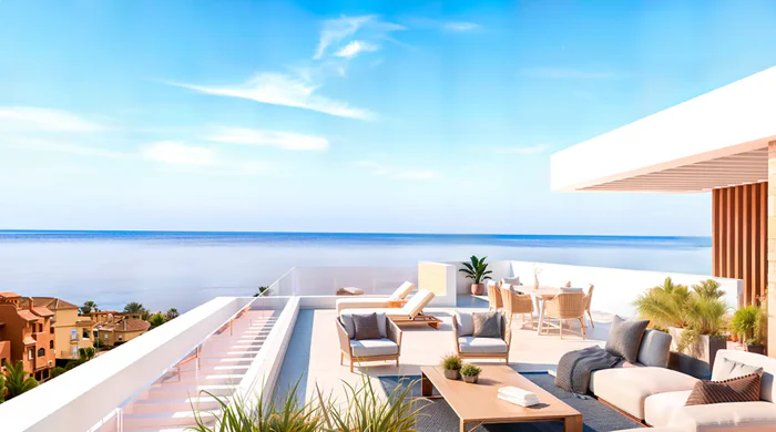 A balcony overlooking the Mediterranean