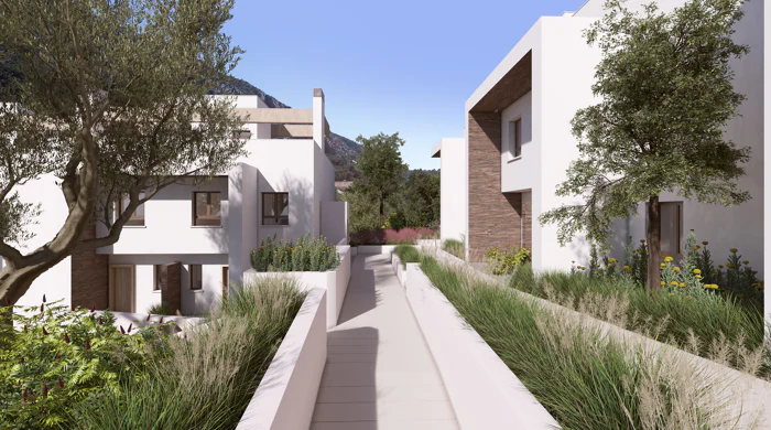 Almazara Views, contemporary townhouses fully integrated in nature.